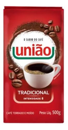 Cafe uniao torrado e moido tradicional vacuo 500g