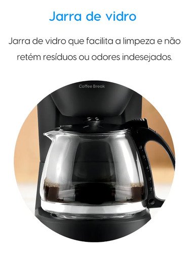 Cafeteira Elétrica 15 Xícaras Elgin Coffee Break Preta
