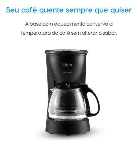 Cafeteira Elétrica 15 Xícaras Elgin Coffee Break Preta