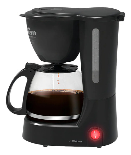 Cafeteira eletrica cf 102 kian 18 xicaras 650w cor preto