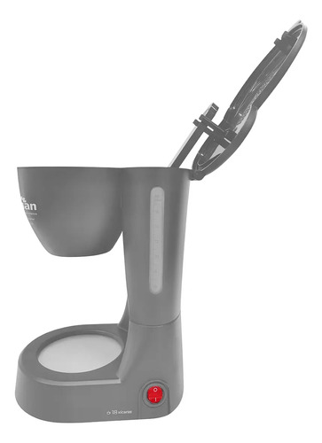Cafeteira Elétrica De Vidro Café 18 Xicaras 600ml 650w Kian Cinza-escuro