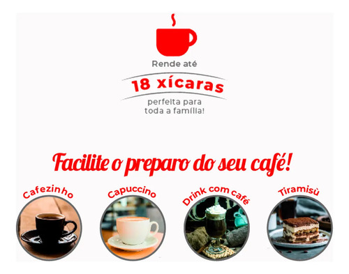 Cafeteira Elétrica De Vidro Café 18 Xicaras 600ml 650w Kian Cinza-escuro