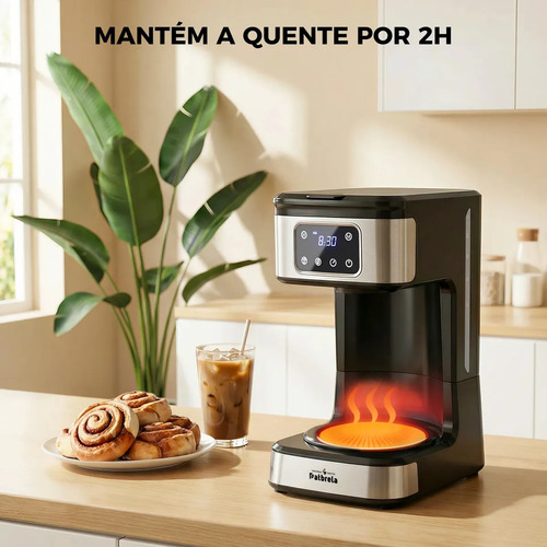 Cafeteira Elétrica Digital Patbrela de 1.8 L com Painel Touch e Timer Programável