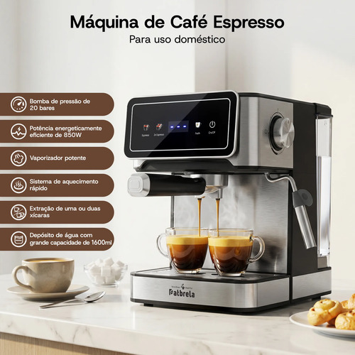 Cafeteira Espresso 20 Bar Compatível Nespresso-copinho 1.6l