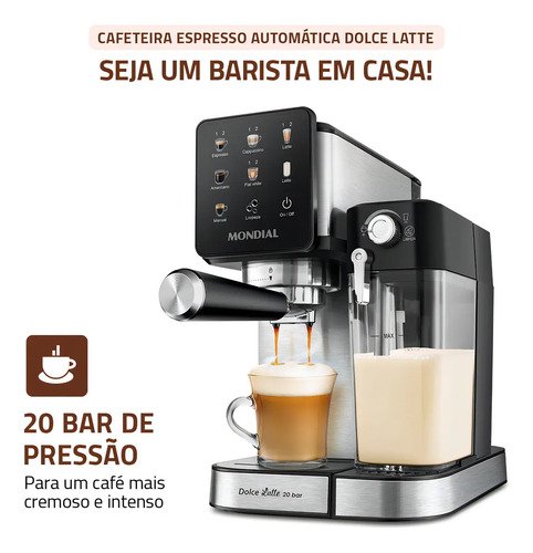 Cafeteira Espresso Automática Dolce Latte Mondial Ccl-01