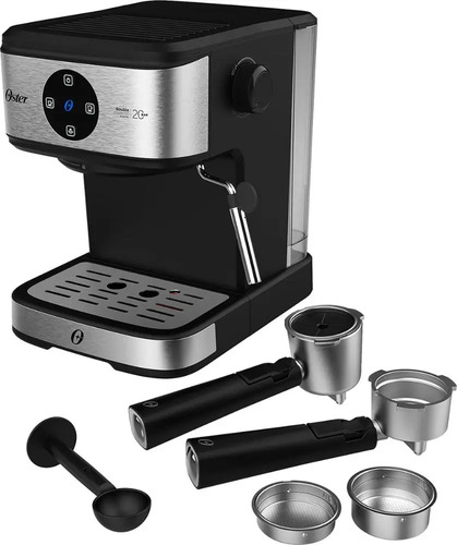 Cafeteira Espresso Double Digital Oster Cor Aço escovado e Preto