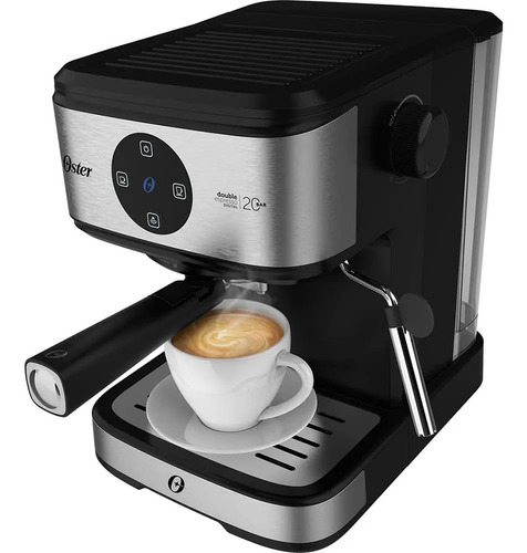 Cafeteira Espresso Double Digital Oster Cor Aço escovado e Preto