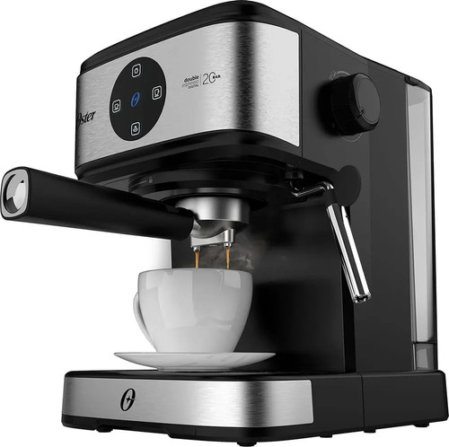 Cafeteira Espresso Double Digital Oster Cor Aço escovado e Preto