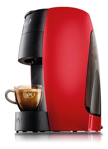 Cafeteira Espresso Lov Automática Vermelha 3 Corações Vermelho