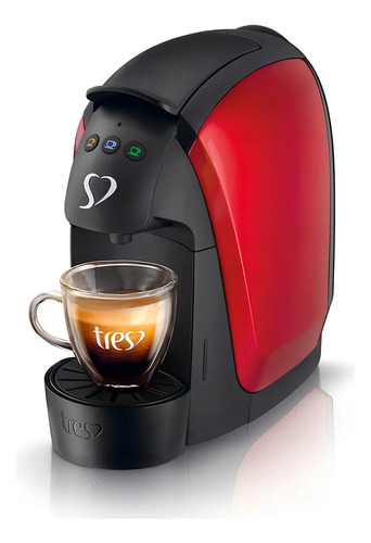 Cafeteira Espresso Luna Vermelha - TRES 3 Corações