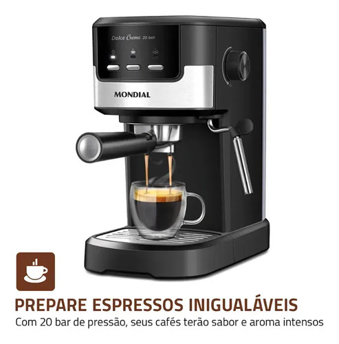Cafeteira Espresso Mondial Dolce Crema 1200w C-21-e-cnp Preto