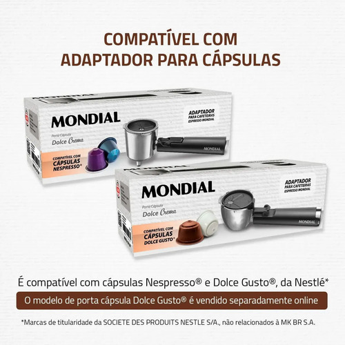 Cafeteira Espresso Mondial Dolce Crema 1200w C-21-e-cnp Preto