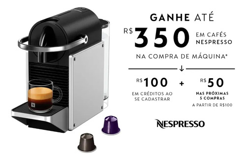 Cafeteira Nespresso Pixie Redesign Titânio