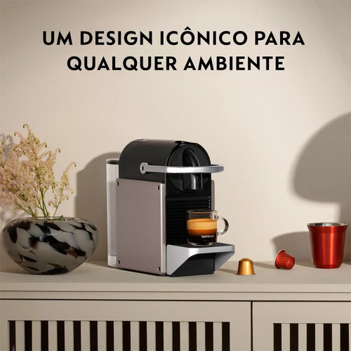 Cafeteira Nespresso Pixie Redesign Titânio