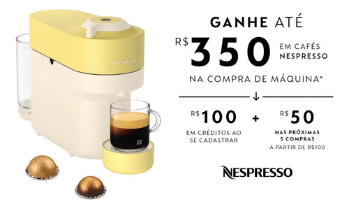 Cafeteira Nespresso Vertuo Pop Amarelo Manga