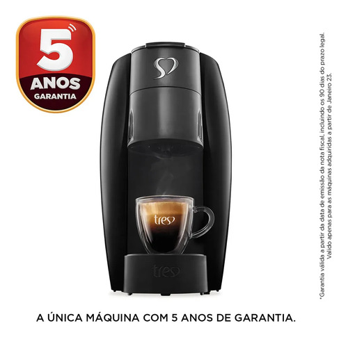 Cafeteira Tres Corações Lov Automática Preta-brilhante Cor Preto