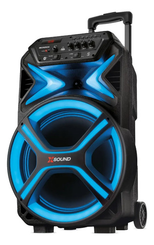 Caixa amplificada cm 550 l 550w rms preta mondial bivolt pre