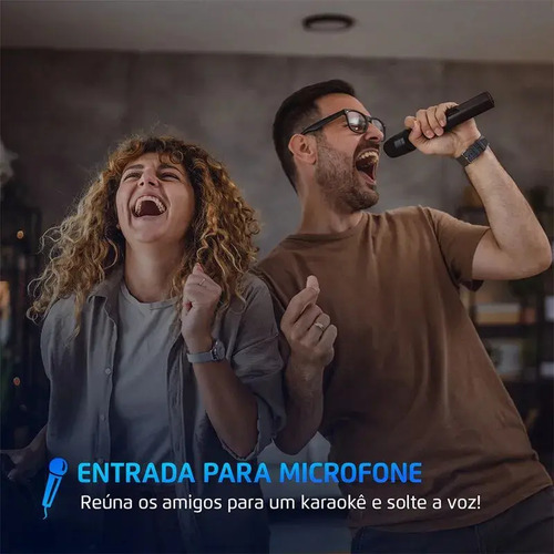 Caixa Amplificada CM-550-L 550w Rms Preta Mondial Bivolt Preto