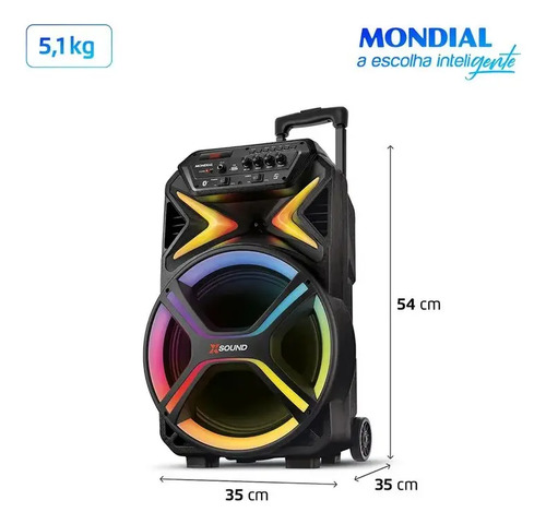 Caixa Amplificada CM-550-L 550w Rms Preta Mondial Bivolt Preto