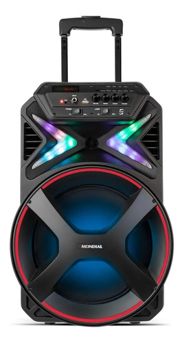Caixa amplificada connect lights cm 400 mondial cor preto