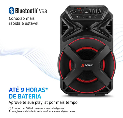 Caixa Amplificada Mondial 300W Bivolt CM-300-N