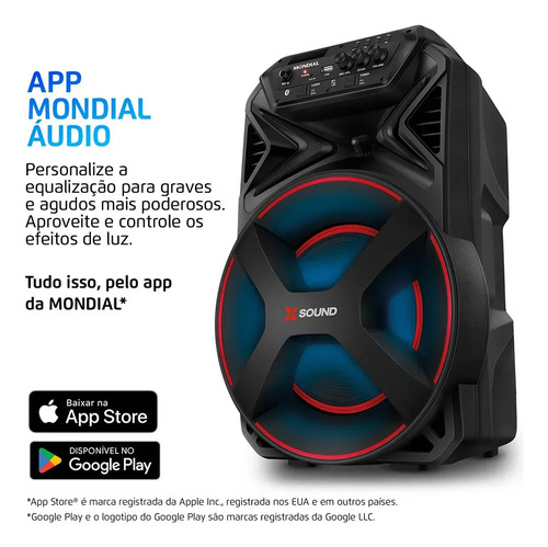 Caixa Amplificada Mondial 300W Bivolt CM-300-N