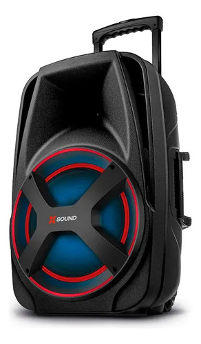Caixa amplificada mondial cm 650 n 650w bluetooth mic guitar