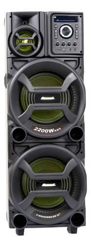 Caixa de som amplificada amvox aca 2201 pesadao black 2200w