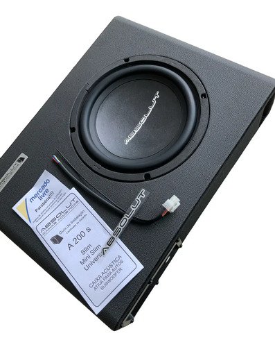 Caixa de som amplificada automotiva slim sub 8 polegadas cor