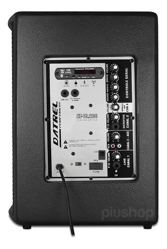 Caixa De Som Ativa 10 Polegadas 200Wrms DATREL AT10-200BPOP