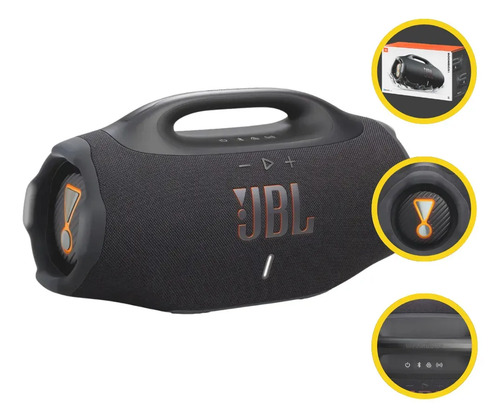 Caixa de som bluetooth boombox 4 jbl com ai sound boost ate
