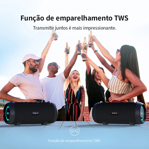 Caixa De Som Bluetooth Mifa A90 Potência 60w Cor Preto