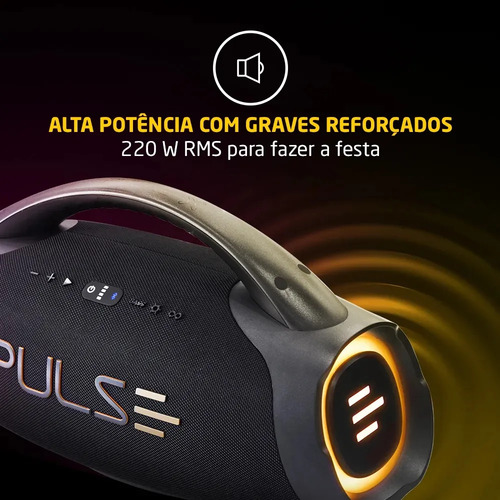Caixa de Som Bluetooth Pulse X Boombox 220W RMS - SP626
