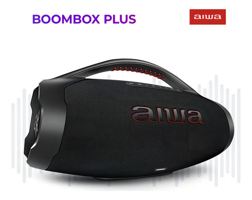 Caixa De Som Boombox Aiwa AWS-BBS-01-B 200w IP66 30hs De Bateria