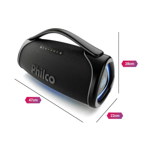 Caixa de som Boombox Philco Extreme Bluetooth V.5.4 300W PBX01