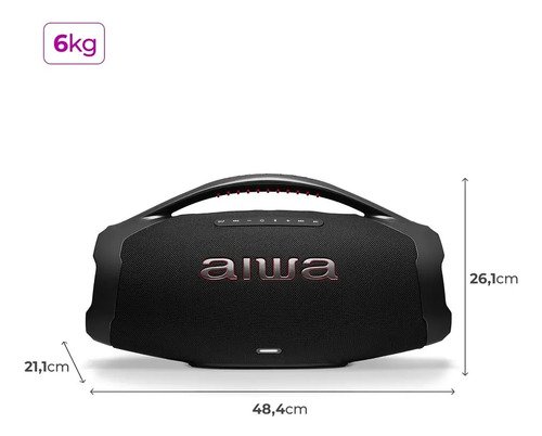 Caixa de Som Boombox Plus 200W 220V AIWA BBS-01-B