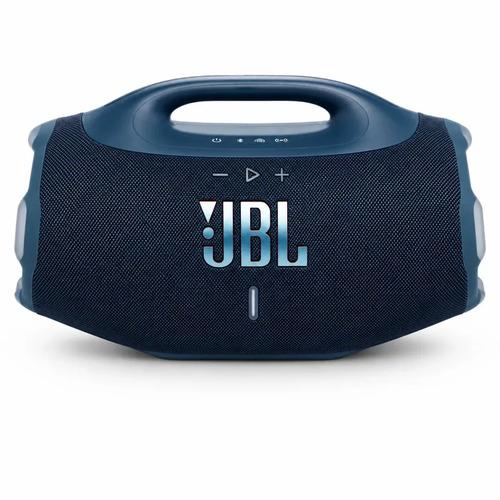 Caixa De Som Jbl Boombox 4 Bluetooth Som 210w Jbl Pro Ai Sound Boost Graves Personalizáveis Bateria De Até 34h Ip68 Áudio Lossless Azul