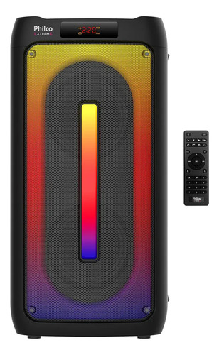 Caixa de som philco extreme 350w bluetooth 53 luzes led pcx4