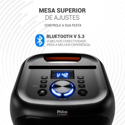 Caixa de Som Philco Extreme 380W Flash Lights PCX4800
