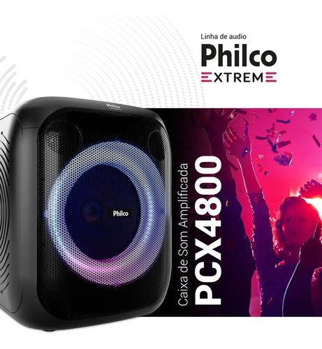 Caixa de Som Philco Extreme 380W Flash Lights PCX4800