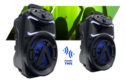 Caixa De Som Portátil Bluetooth 250w Cor Preto Aquário Hype 250