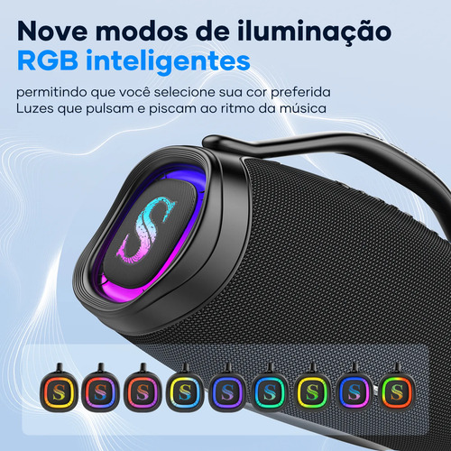 Caixa De Som Sabala Dr-300 200w 39000mah Rgb Bluetooth 5.4
