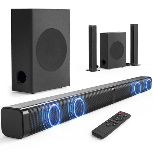 Caixa de som soundbar 200w home theater tv sound bar com sub