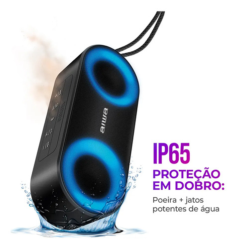 Caixa De Som Speaker Aiwa AWS-SP-01 Bluetooth Cor Preto