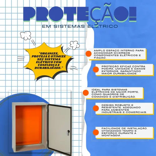 Caixa Montagem 50x40x20 Painel Elétrico Quadro Comando