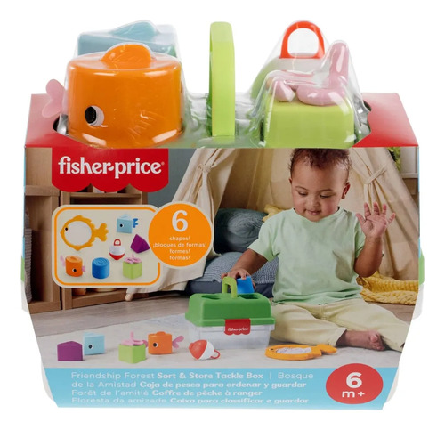 Caixa pescaria fisher price blocos hora de pescar