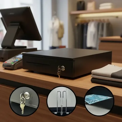 Caixa registradora de dinheiro comercio automatica e manual