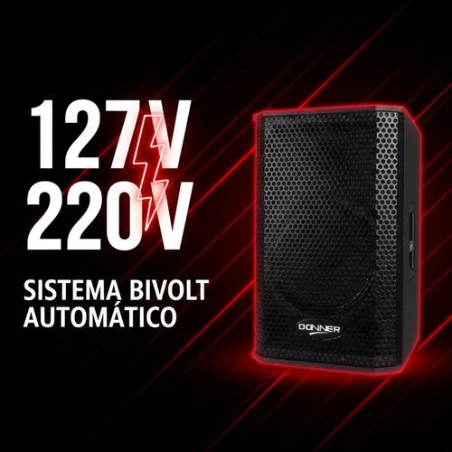 Caixa Som Ativa Saga 8a + 8p Passivo 300w Profissional Cor Preto
