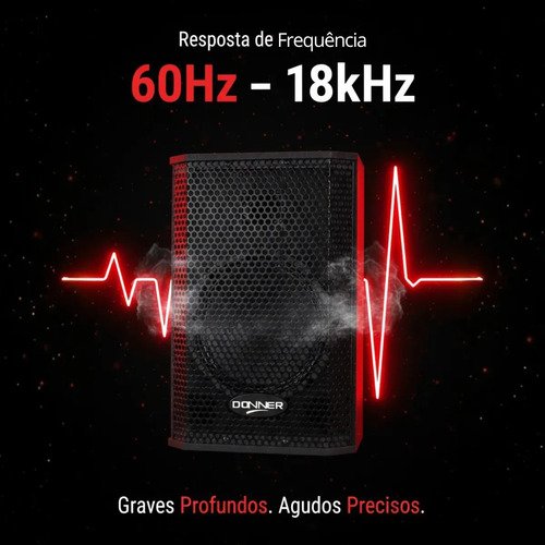 Caixa Som Ativa Saga 8a + 8p Passivo 300w Profissional Cor Preto