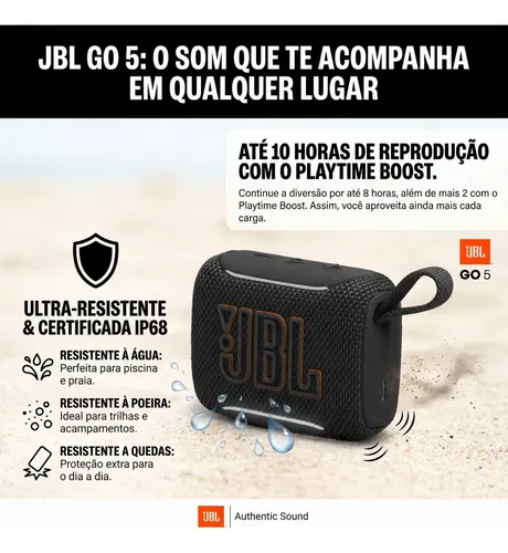 Caixa Som Jbl Go 5 Bluetooth Portátil Original Prova D'água